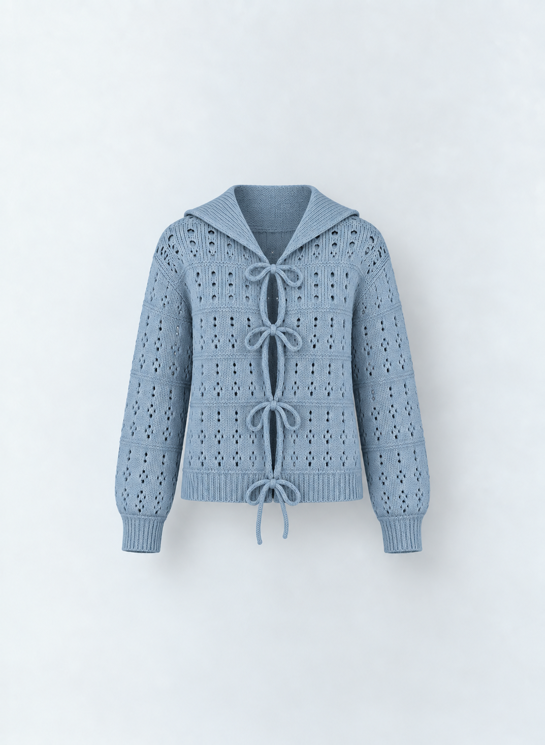 Aleeza Paris Simone Tie Cardigan – modest cardigan in Dusty Blue