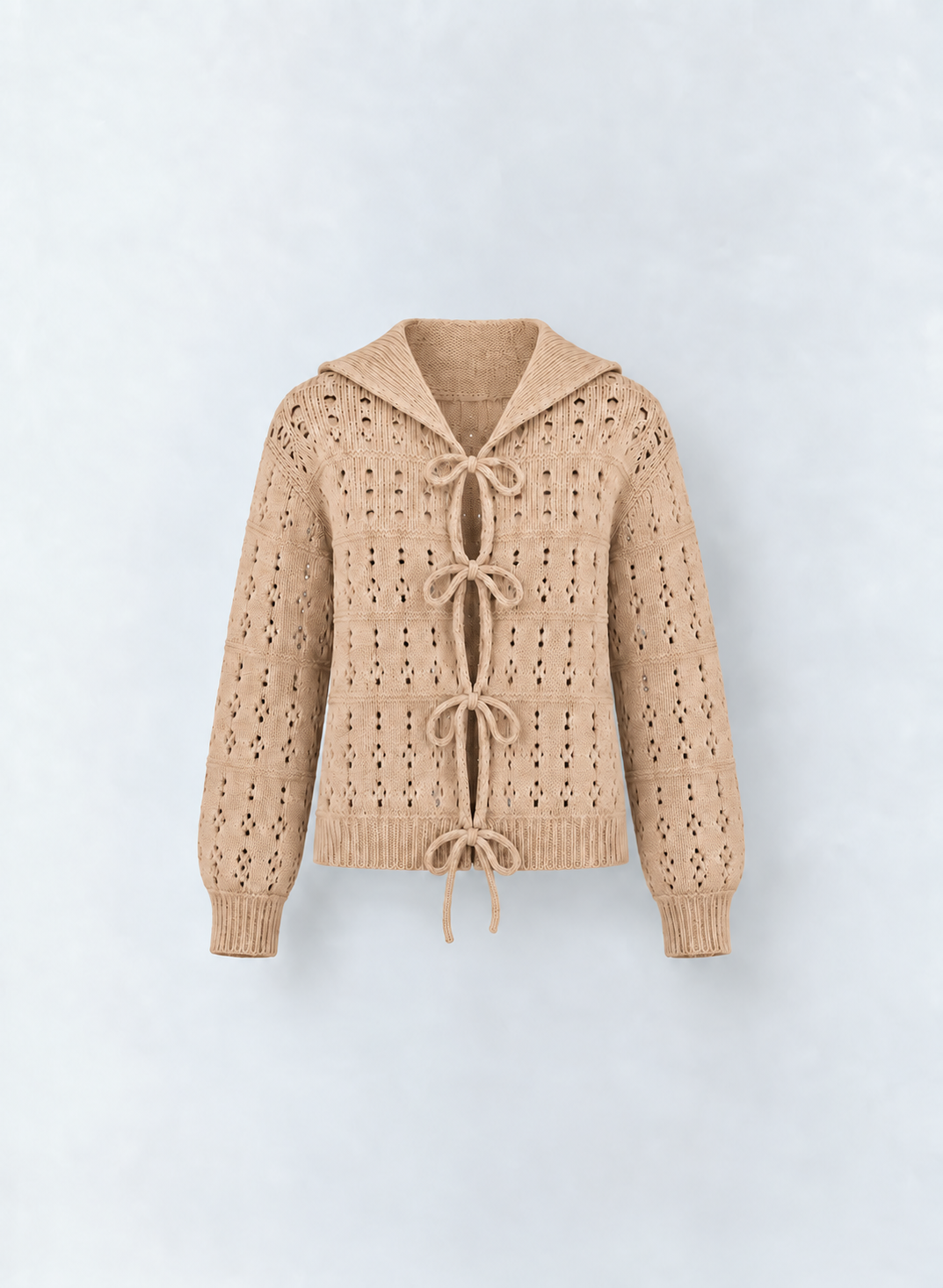 Aleeza Paris Simone Tie Cardigan – modest cardigan in Mocha
