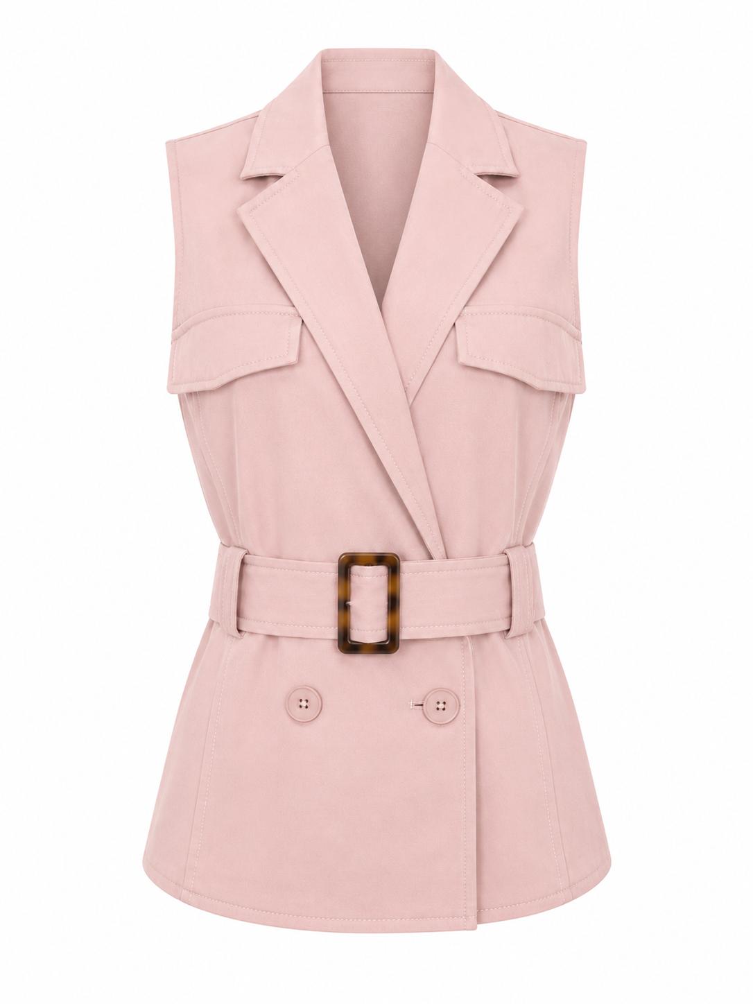 Aleeza Paris Sleeveless Eva vest – modest top in Powder pink