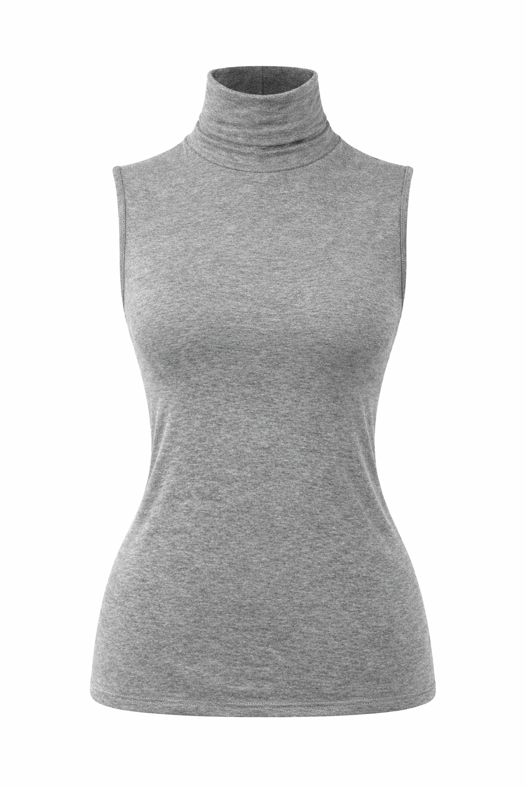 Aleeza Paris Sleeveless Turtleneck Top – modest top in Grey