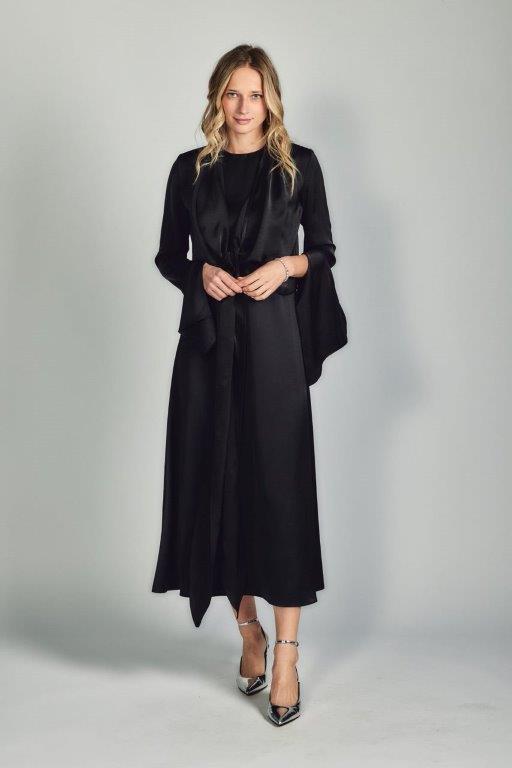 Slip Dress Closed Neck - Black