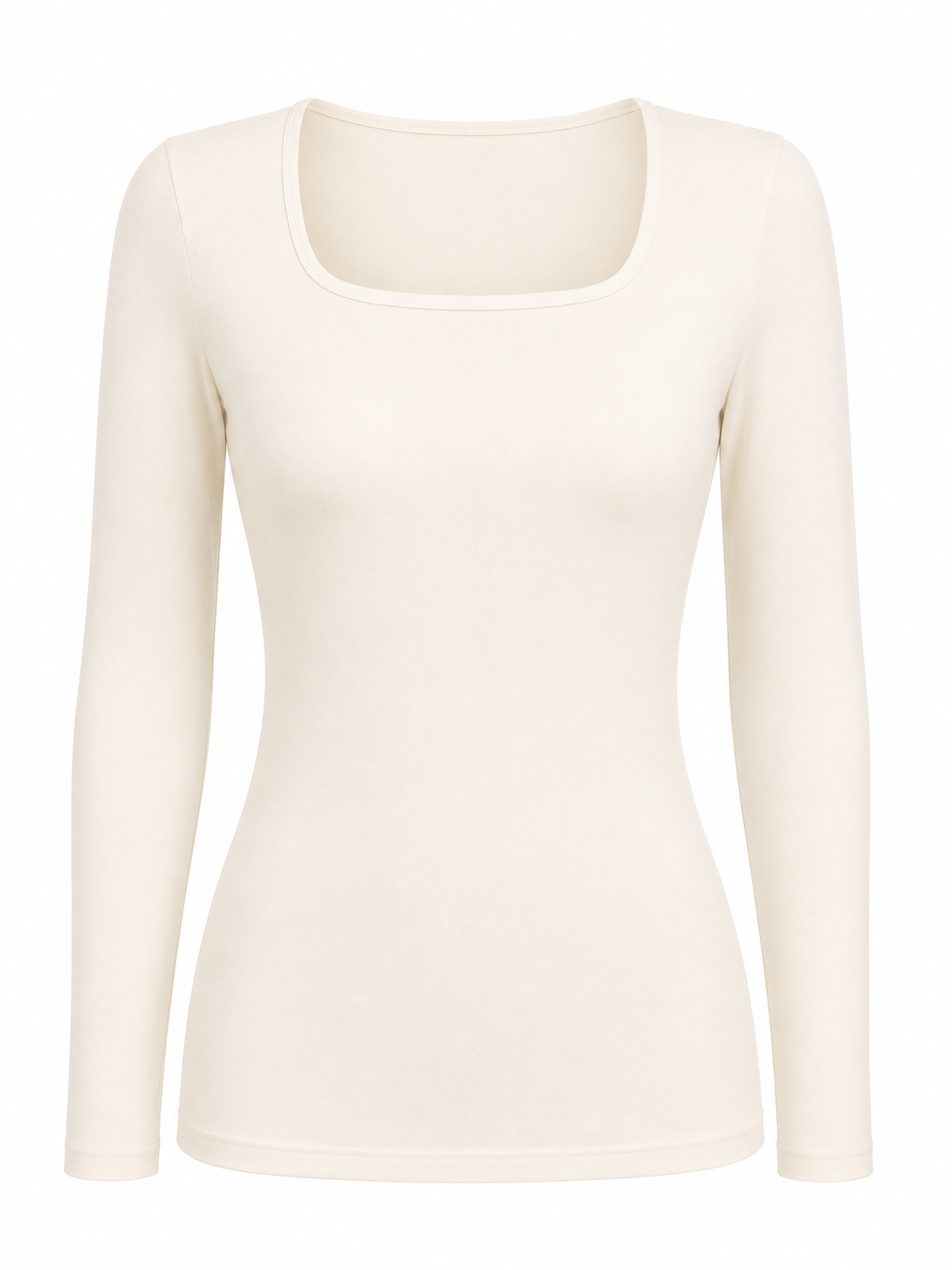 Aleeza Paris Square Neck Top Long Sleeve – modest top in Ivory