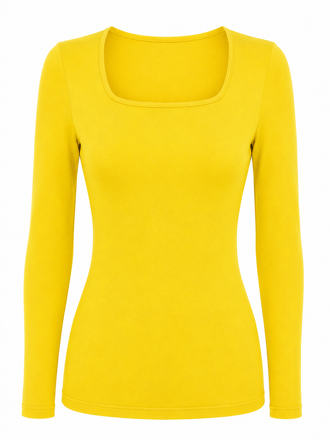 Aleeza Paris Square Neck Top Long Sleeve – modest top in Sunshine Yellow