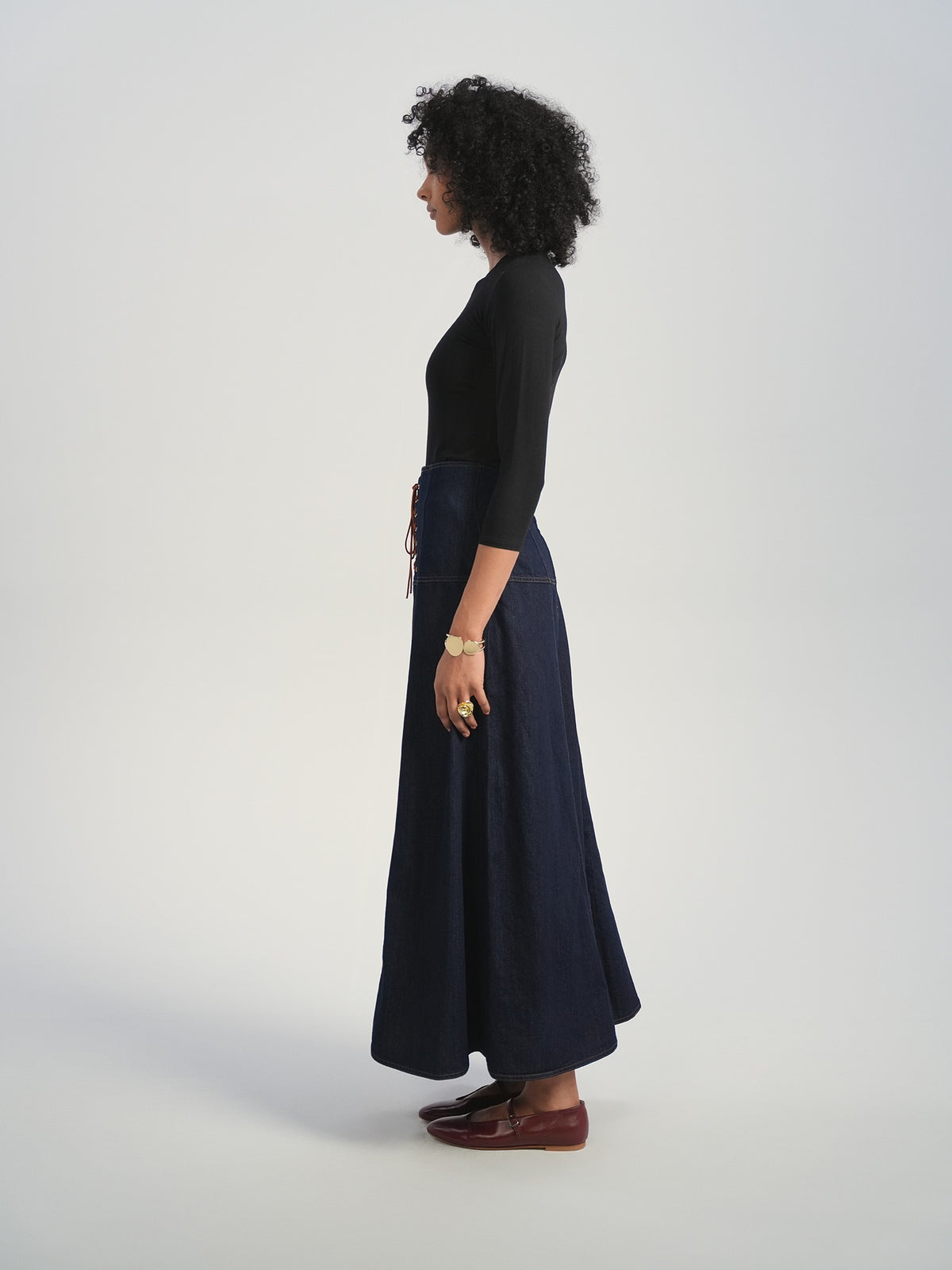 Aleeza Paris Taya Denim Skirt – modest skirt in Blue Denim