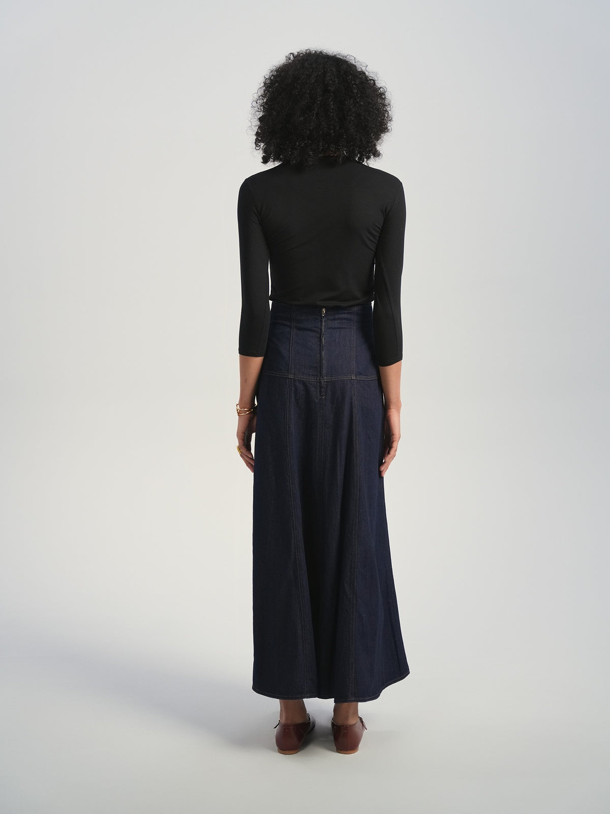 Aleeza Paris Taya Denim Skirt – modest skirt in Blue Denim