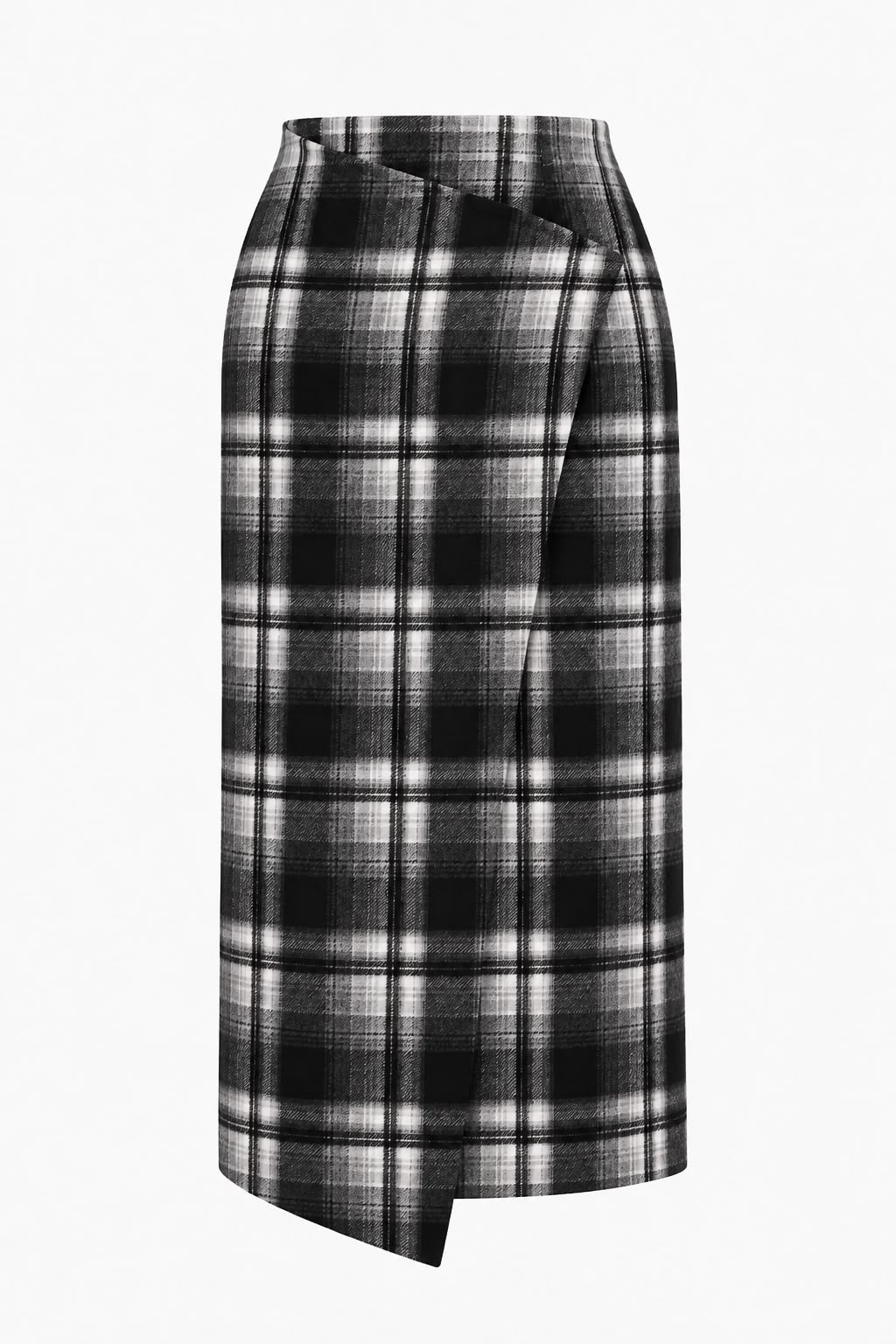 The Briar Plaid Skirt - Black Plaid 36"