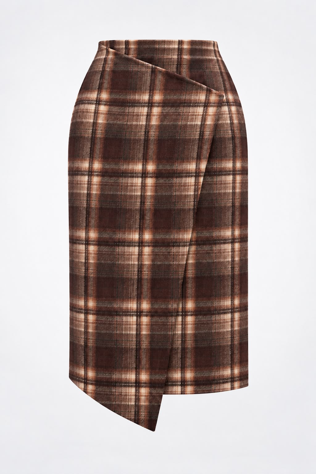 The Briar Plaid Skirt - Brown Plaid 23"