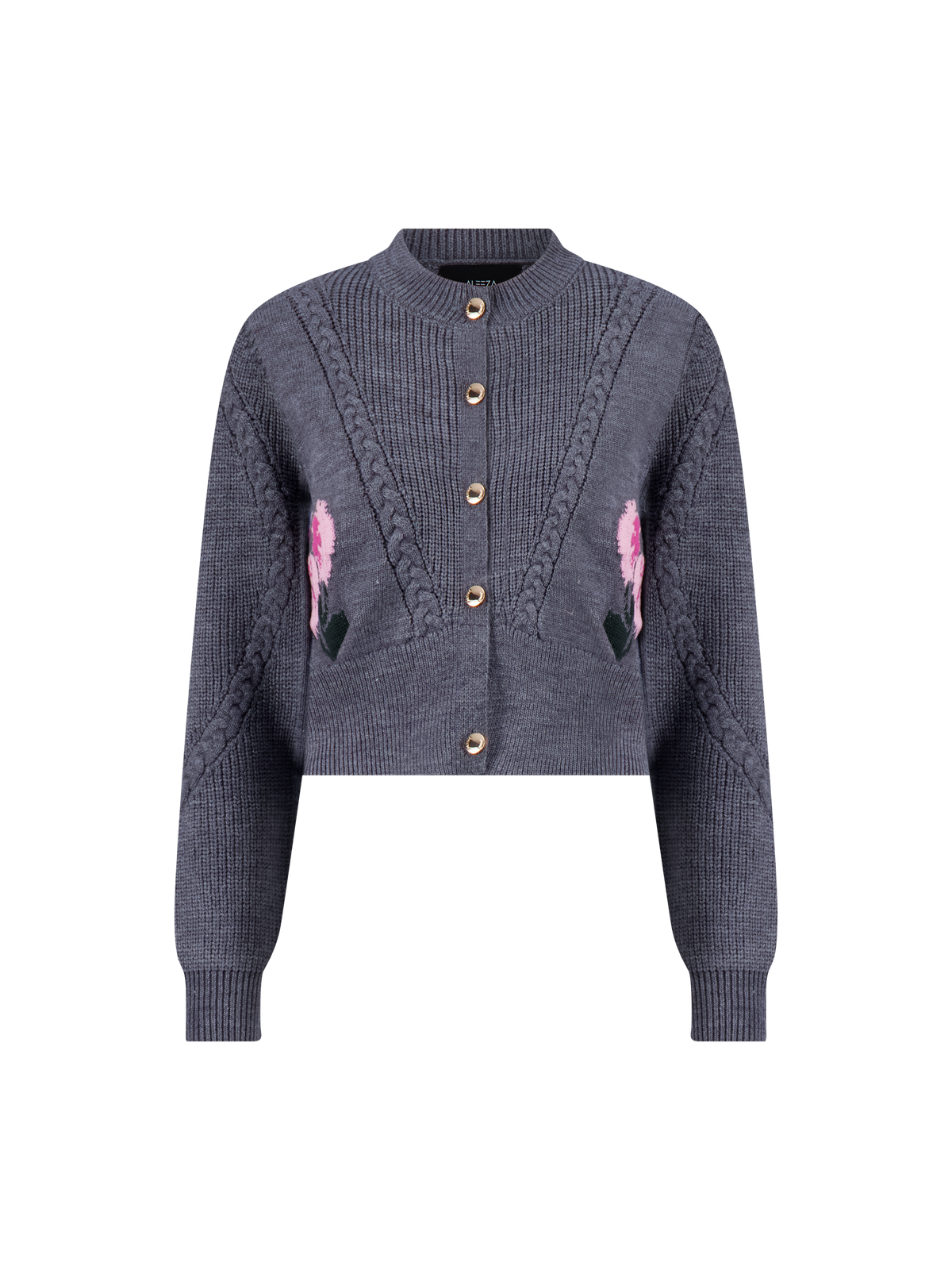 Aleeza Paris The Mallory Cardigan – modest top in Charcoal Grey