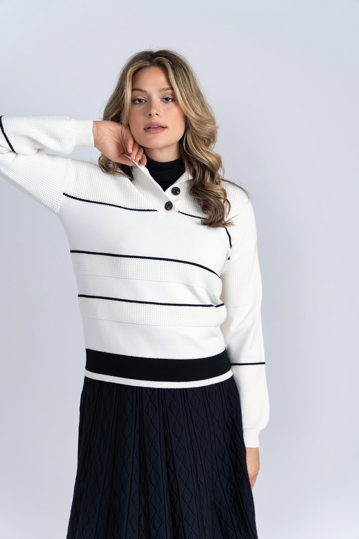 Aleeza Paris Tramon Top – modest top in Ivory