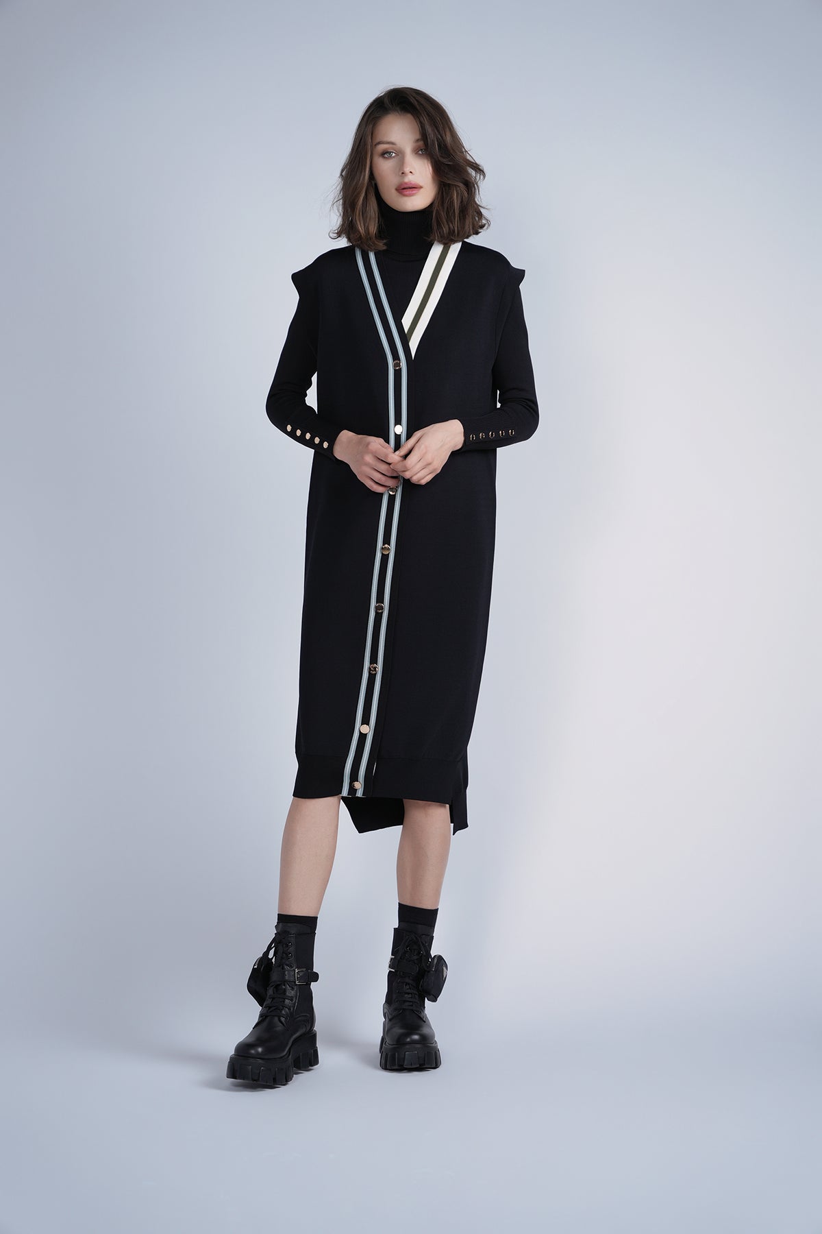 Aleeza Paris Viviana Dress – modest dress in Dusty Blue
