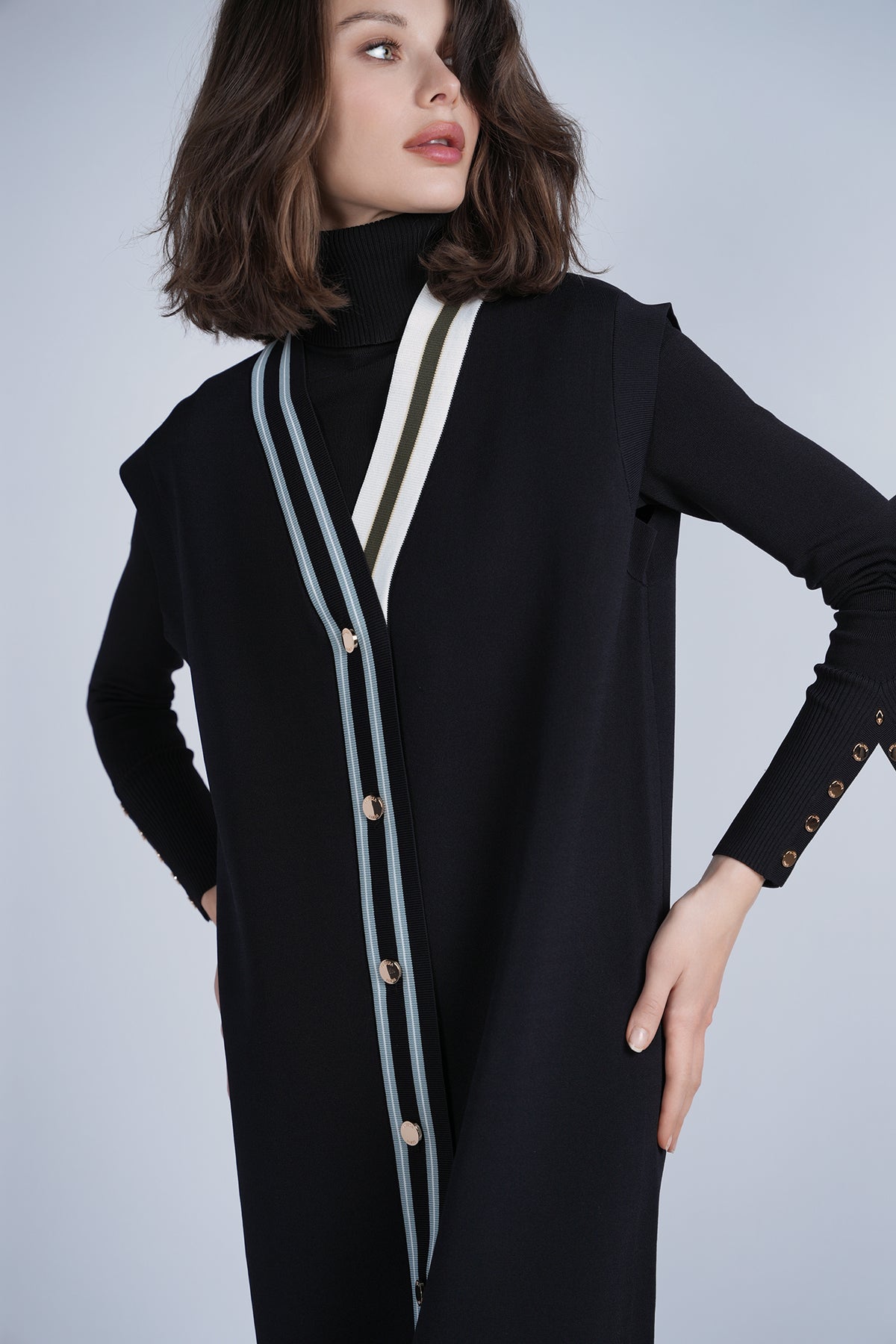Aleeza Paris Viviana Dress – modest dress in Dusty Blue