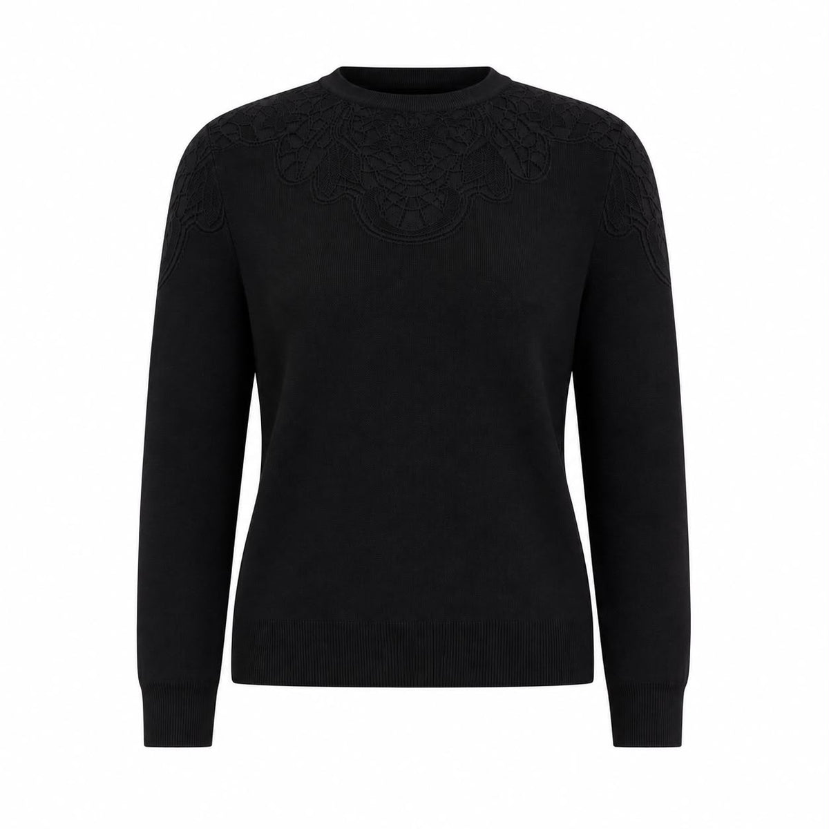 Aleeza Paris Wave Knit Cardigan Top – modest top in Black
