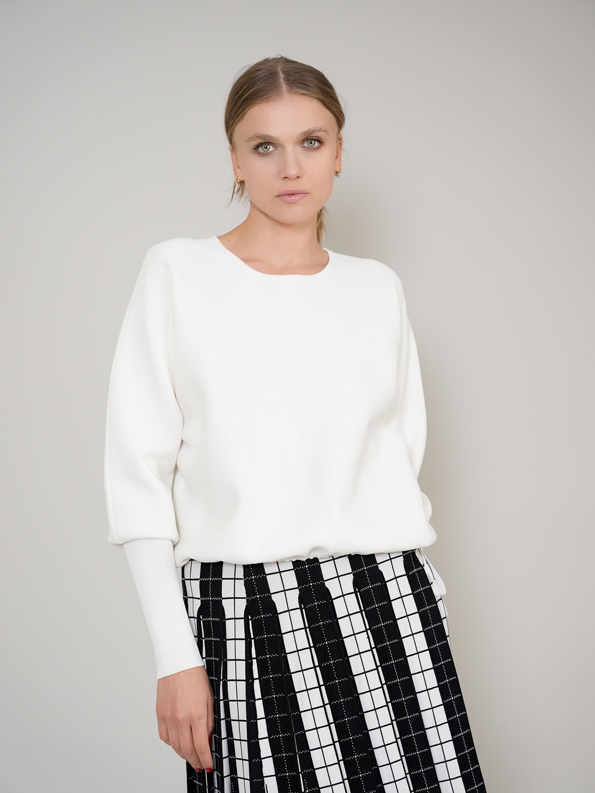 Knit Top With Bottom Drawstring