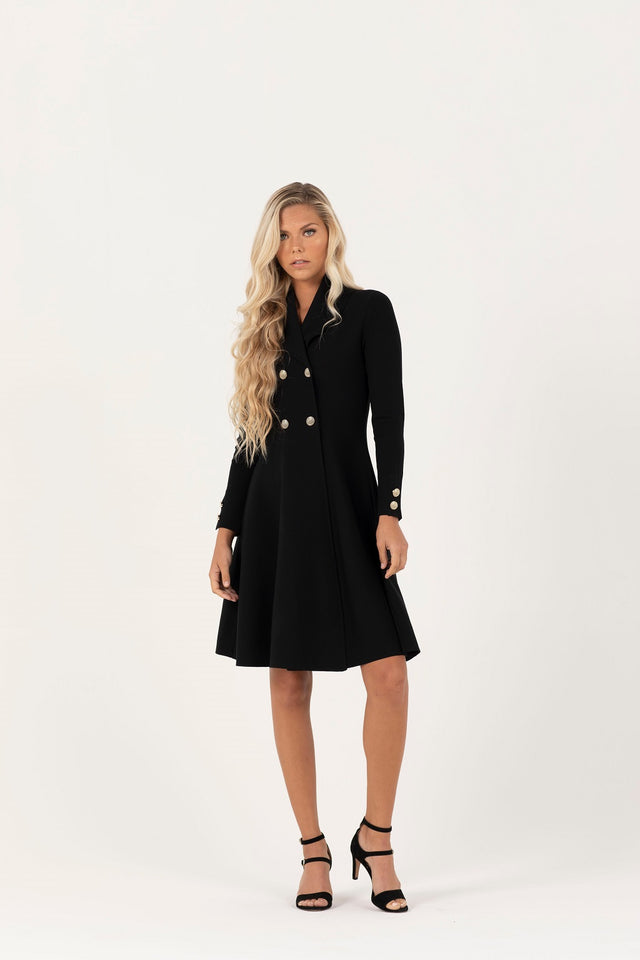 Chardonay Knit Blazer Dress Black