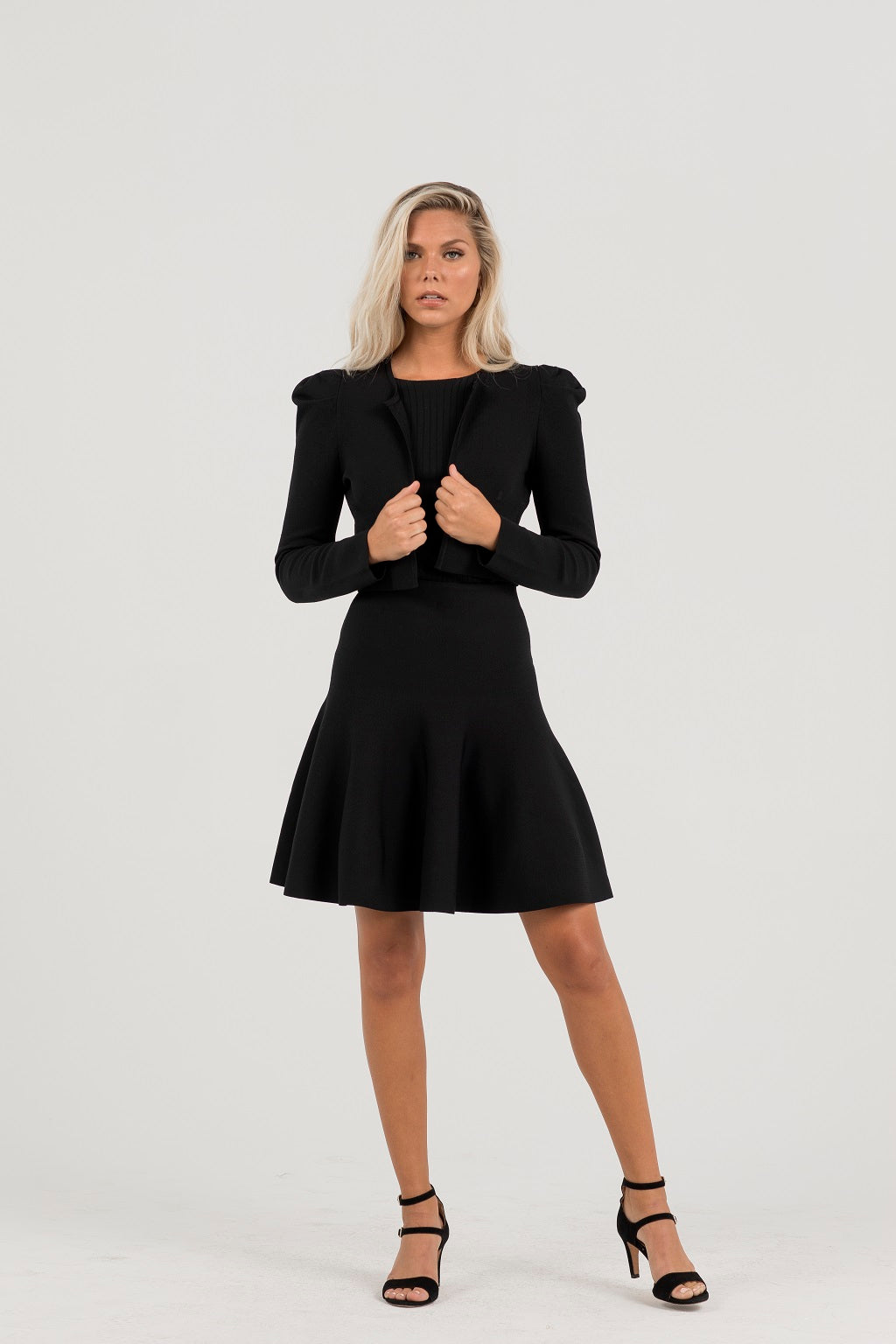 Aleeza Paris Black Knit Bolero – modest dress in Black