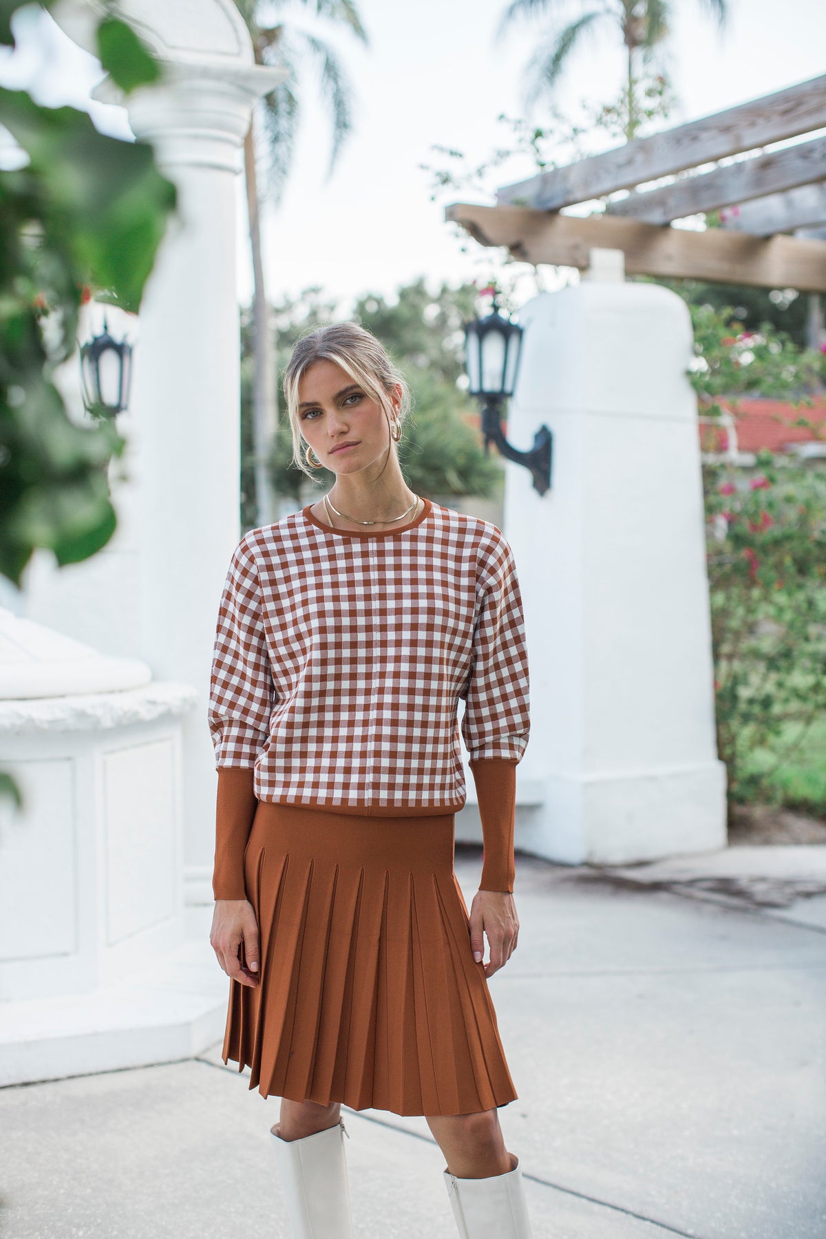 Aleeza Paris Checked Top – modest top