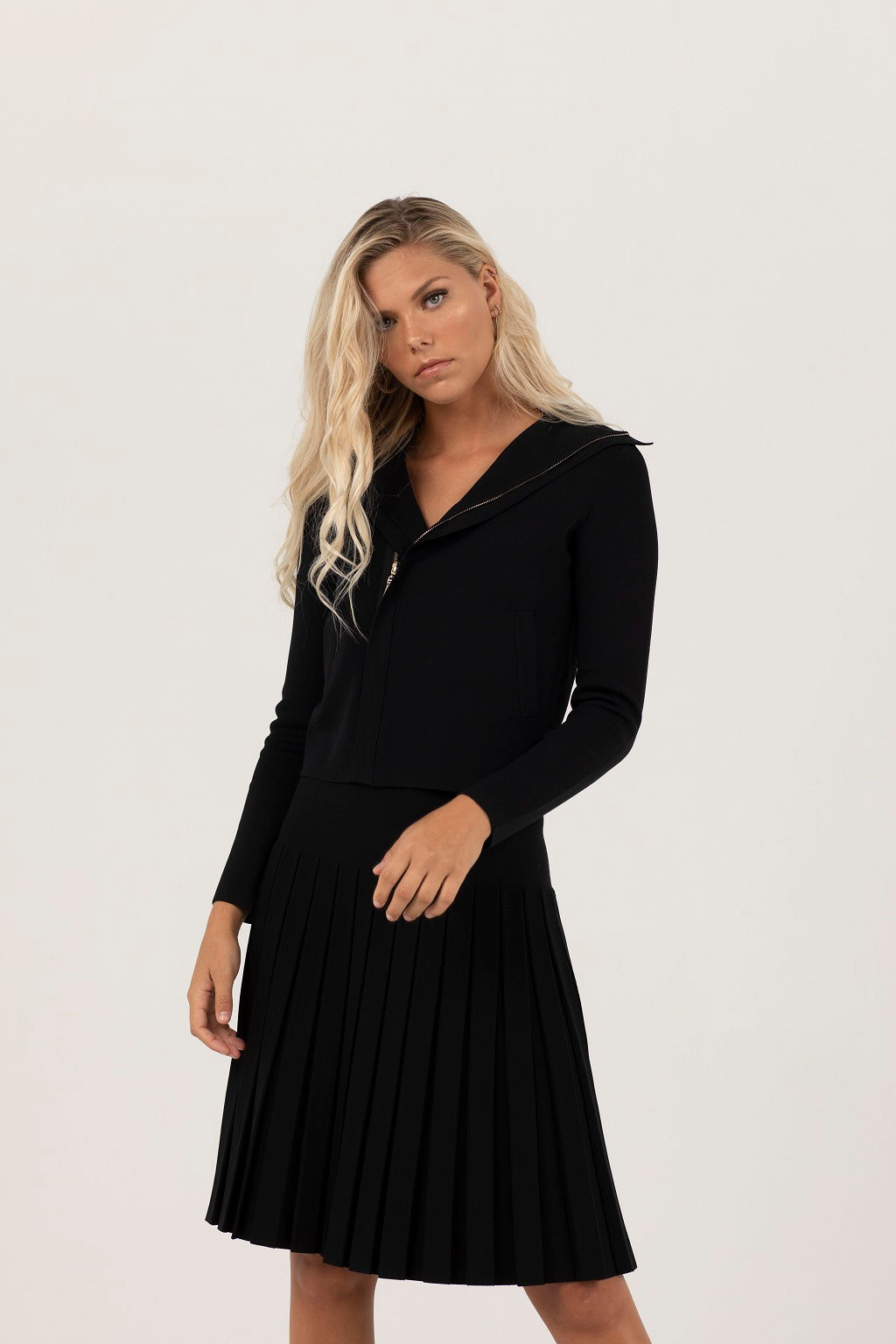 Aleeza Paris Grenache Knit Cardigan – modest dress in Black