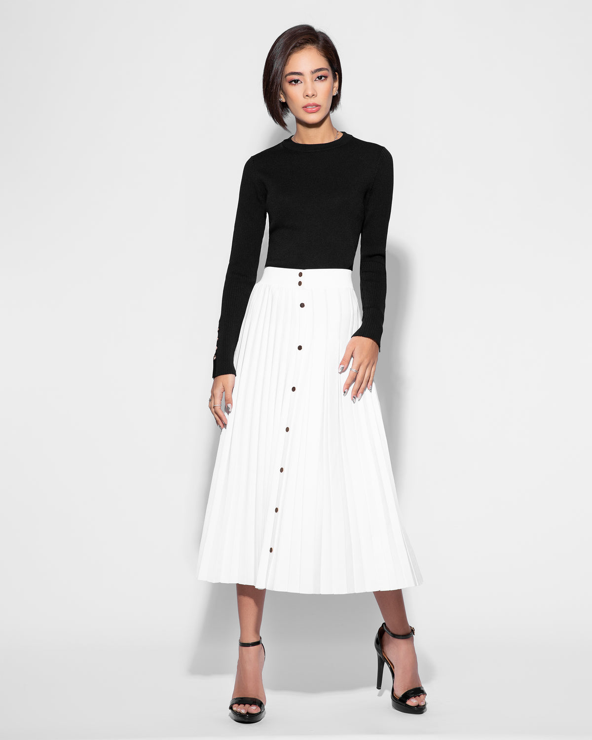 Aleeza Paris Jack Skirt In White – modest skirt in White