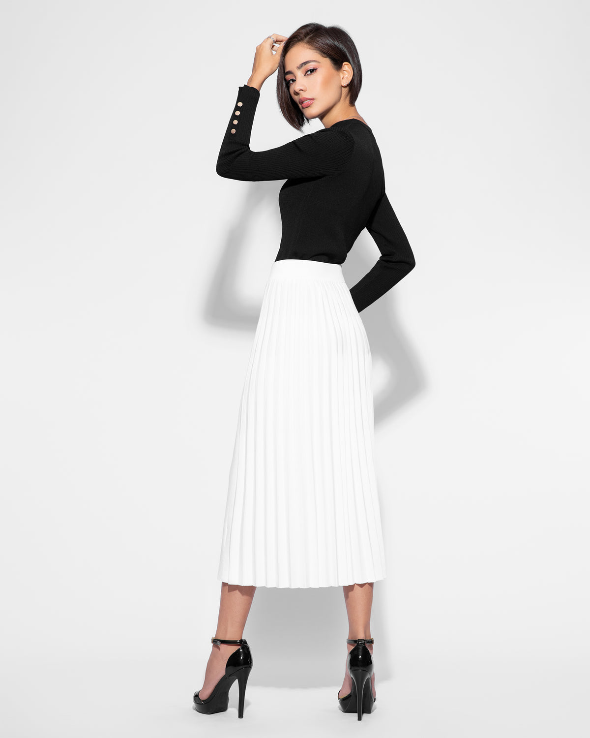 Aleeza Paris Jack Skirt In White – modest skirt in White