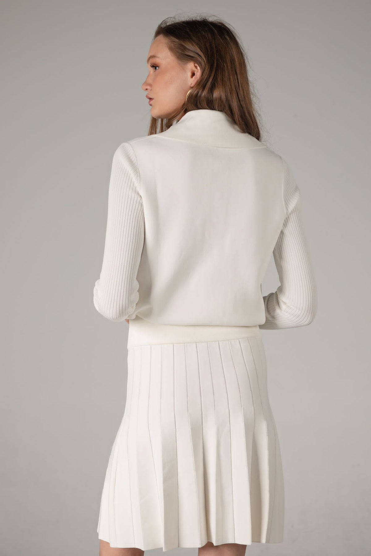 Aleeza Paris Knit Ribbed Sleeve Top – modest top