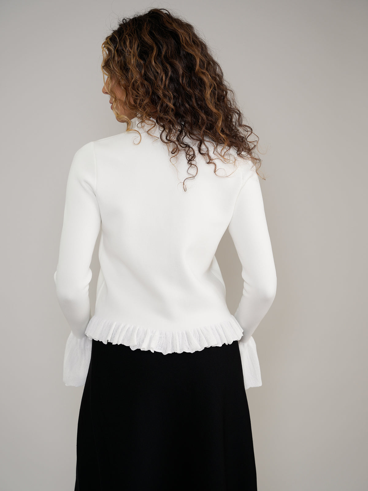 Aleeza Paris Knit Ruffle Top – modest top