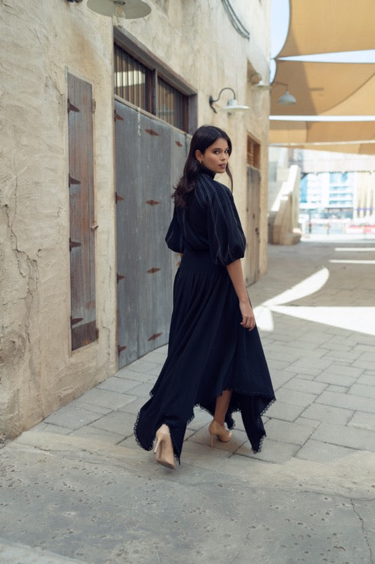 Aleeza Paris Paradise Maxi Skirt – modest skirt in Black
