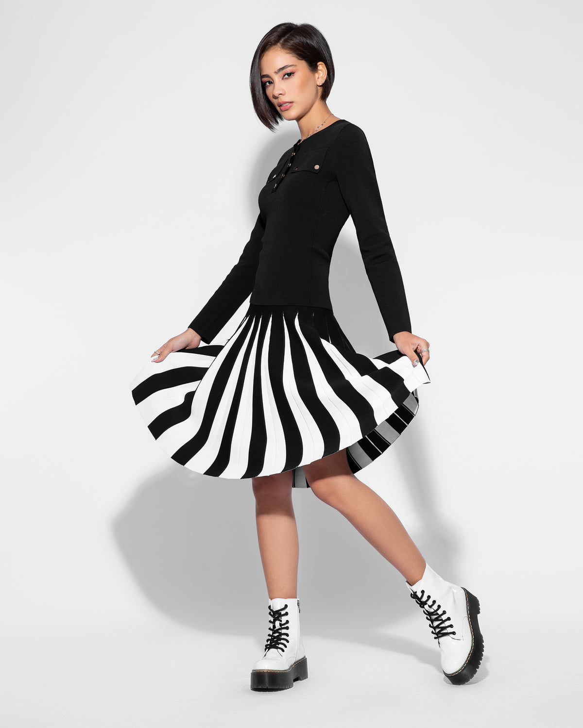 Aleeza Paris Pleated Wonder Piano Skirt – modest skirt in Piano